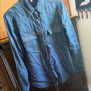 Denim Studded Women’s blouse